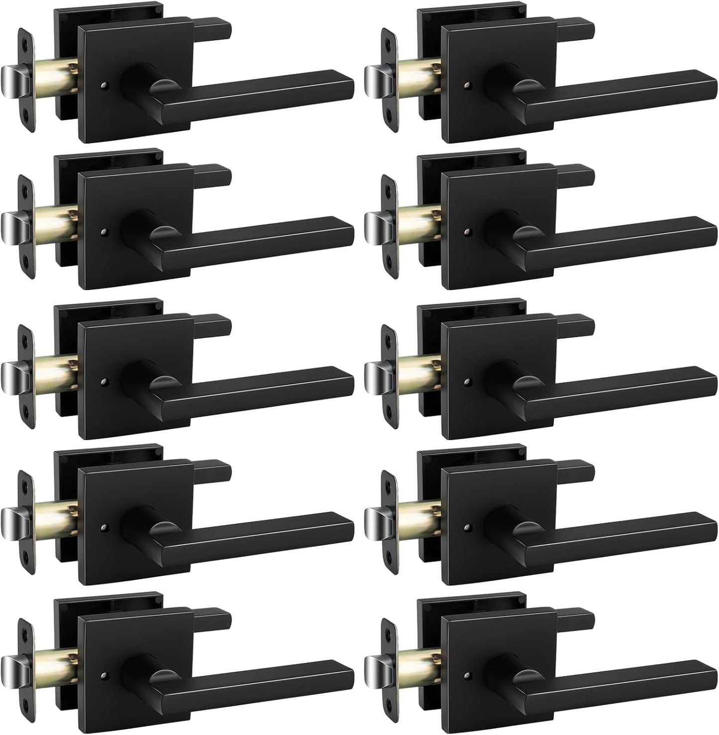 Goldenwarm Black Interior Door Handles for Privacy and Style