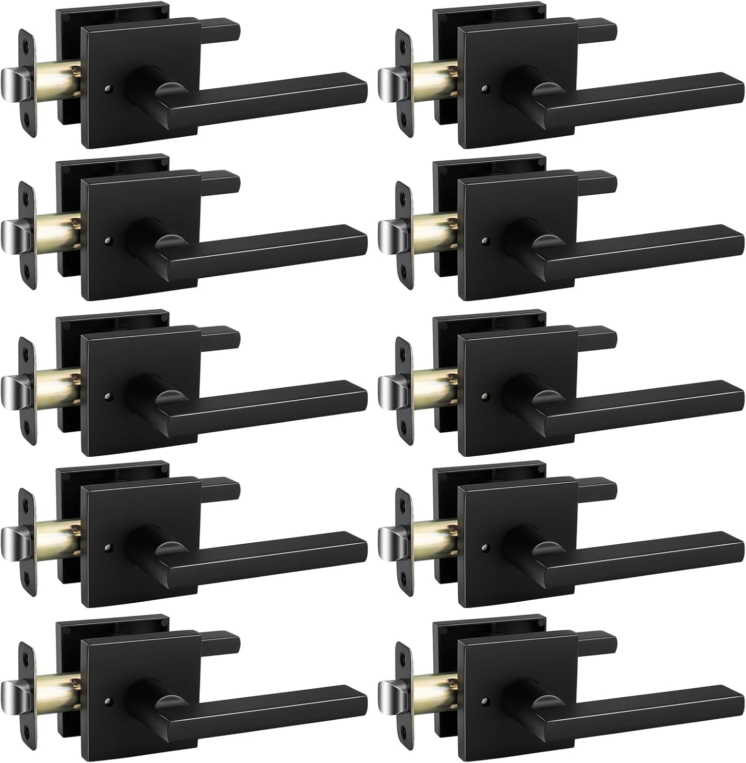 Goldenwarm Black Interior Door Handles for Privacy and Style