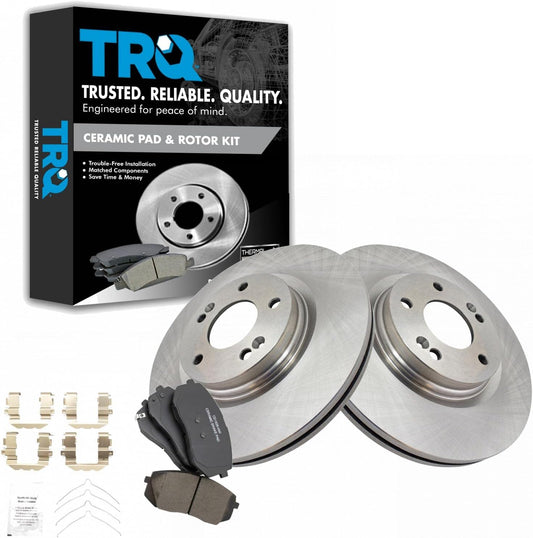 TRQ Front Brake Pad & Rotor Kit for Hyundai Kona & Sonata