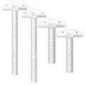 4PCS 6/12in Clear Acrylic T-Square Ruler Set - Precise Crafting Tools
