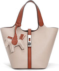 Vegan Leather Bucket Purse for Women - Stylish Tote Bag