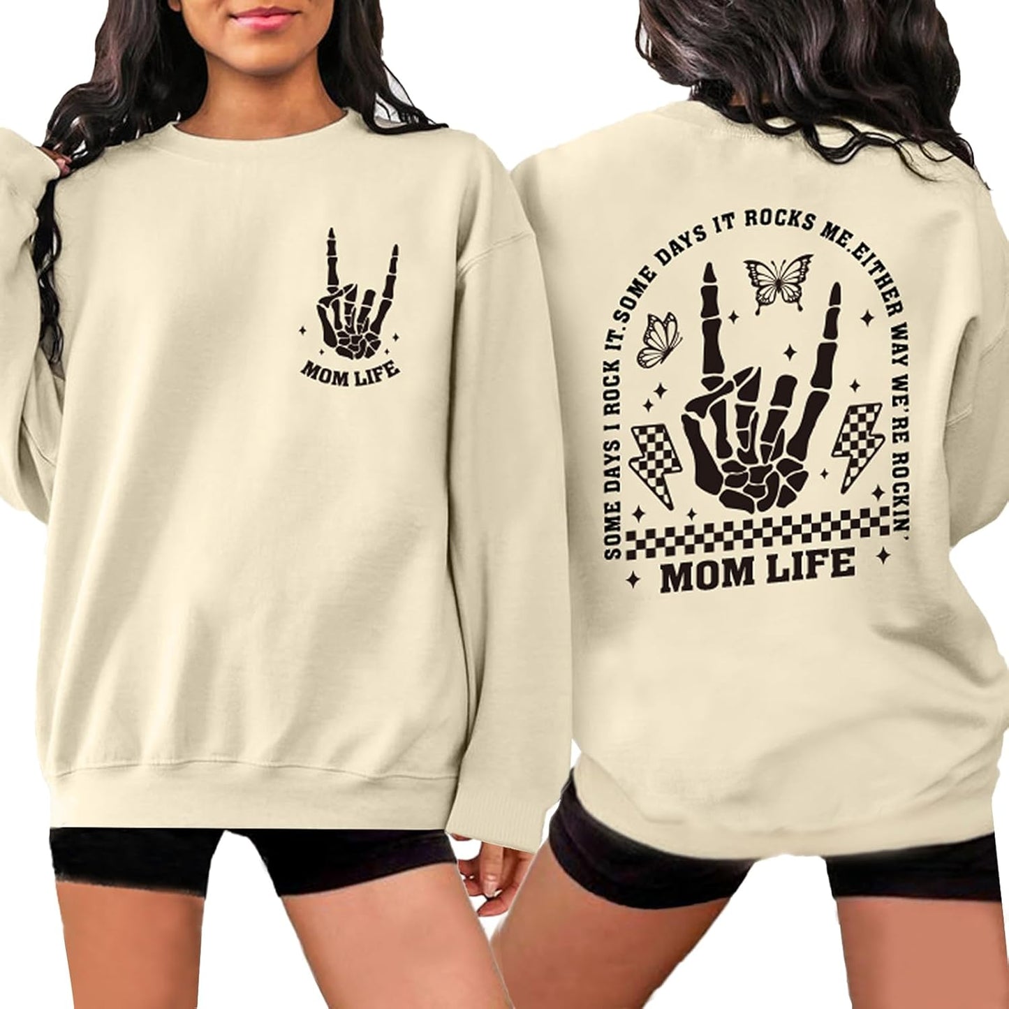 Mom Life Halloween Skeleton Sweatshirt