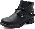 Ataiwee Women's Ankle Boots - Classic Side Zip, Low Chunky Heel easy