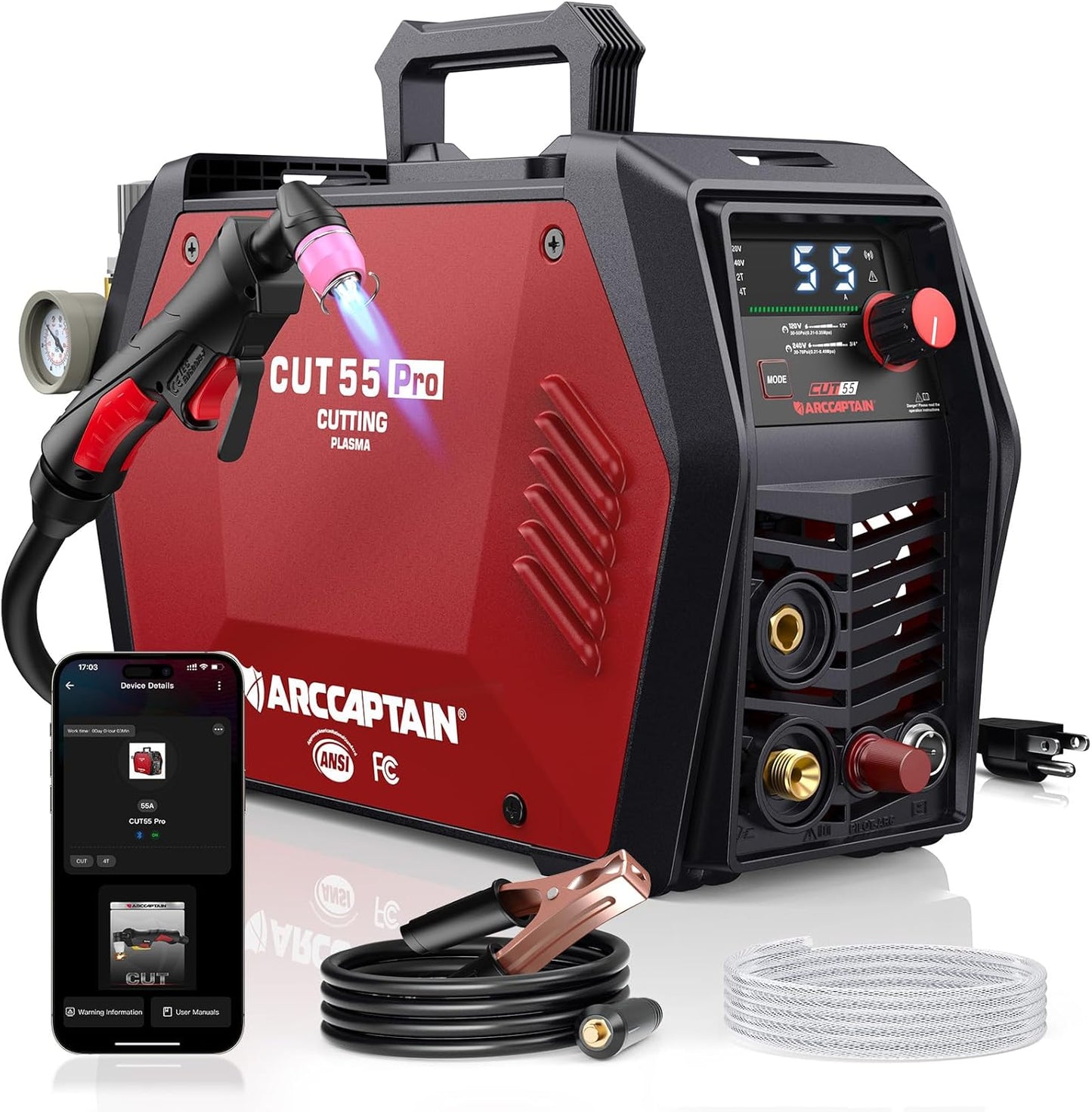 ARCCAPTAIN iControl Cut55 Pro Plasma Cutter with APP Control