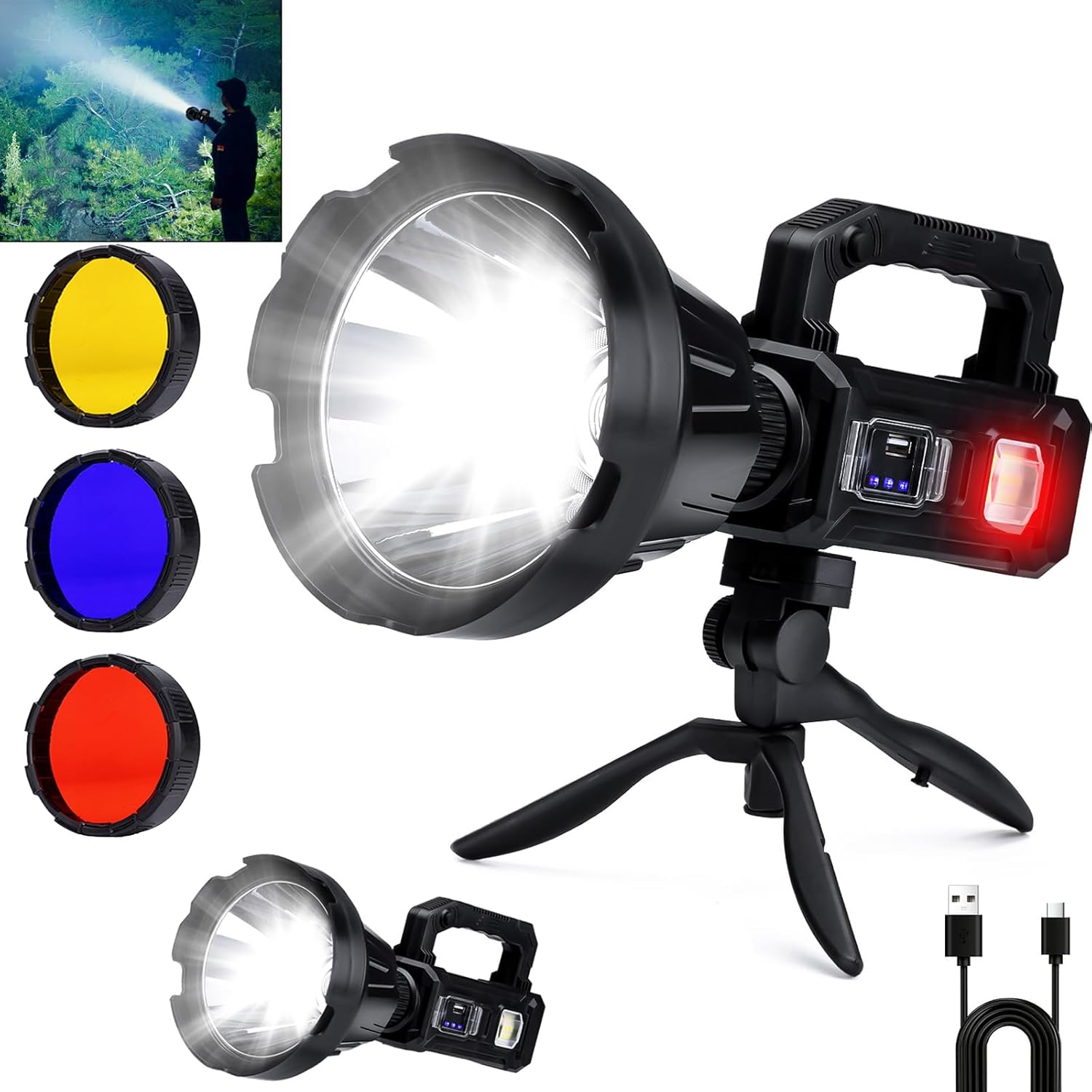Sogidon Solar Rechargeable Spotlight with 3,000,000L Brightness
