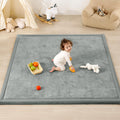 Light Grey 1.3 in Thick Baby Play Mat 79x79 - Extra Padded Floor Mat