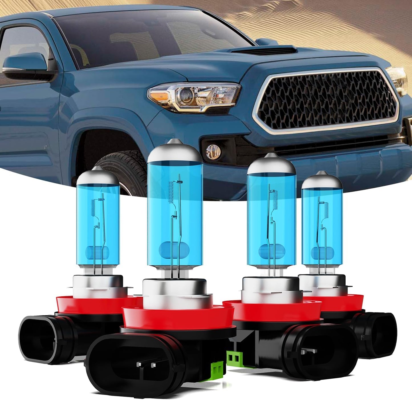 Headlights Fit for 2016-2019 Toyota Tacoma Halogen Bulbs Kit