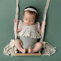 Newborn Photography Wooden Swing Prop - Cute Studio Accessory