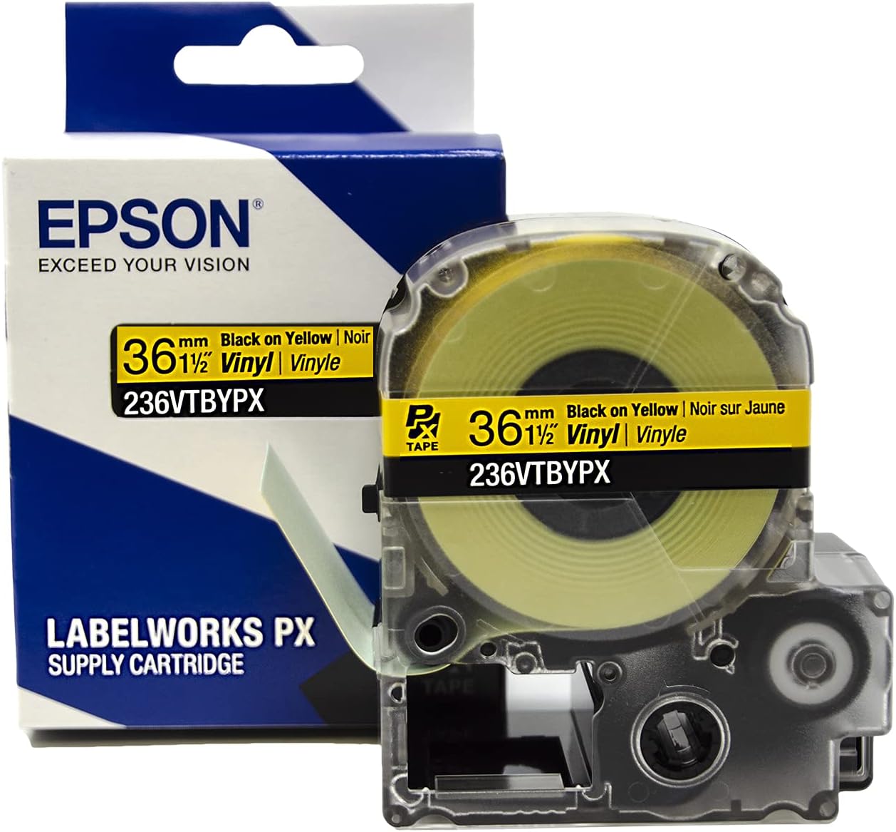 Epson LABELWORKS 236VTBYPX Durable Vinyl Label Maker Tape