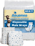 Disposable Dog Diapers Male Wraps XS 50 Counts - Super Absorbent