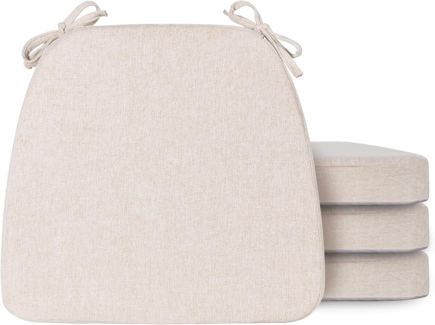 Dining Room Chair Pads Set of 4 with Ties for Comfort