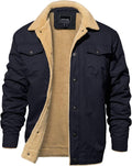 Men's Winter Jacket Thick Thermal Cotton Fleece Lined Coat - Warm Soft