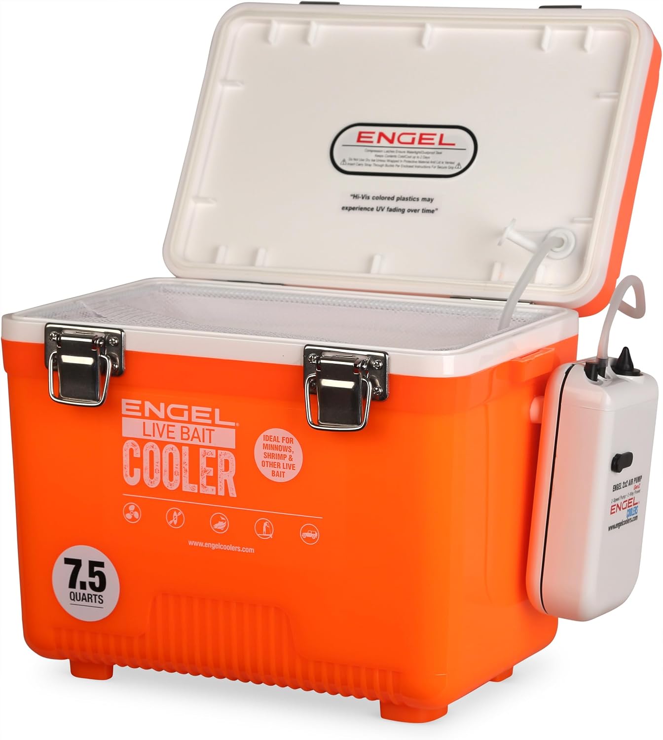 Engel Live Bait Cooler Box with Aerator for Fishing Trips