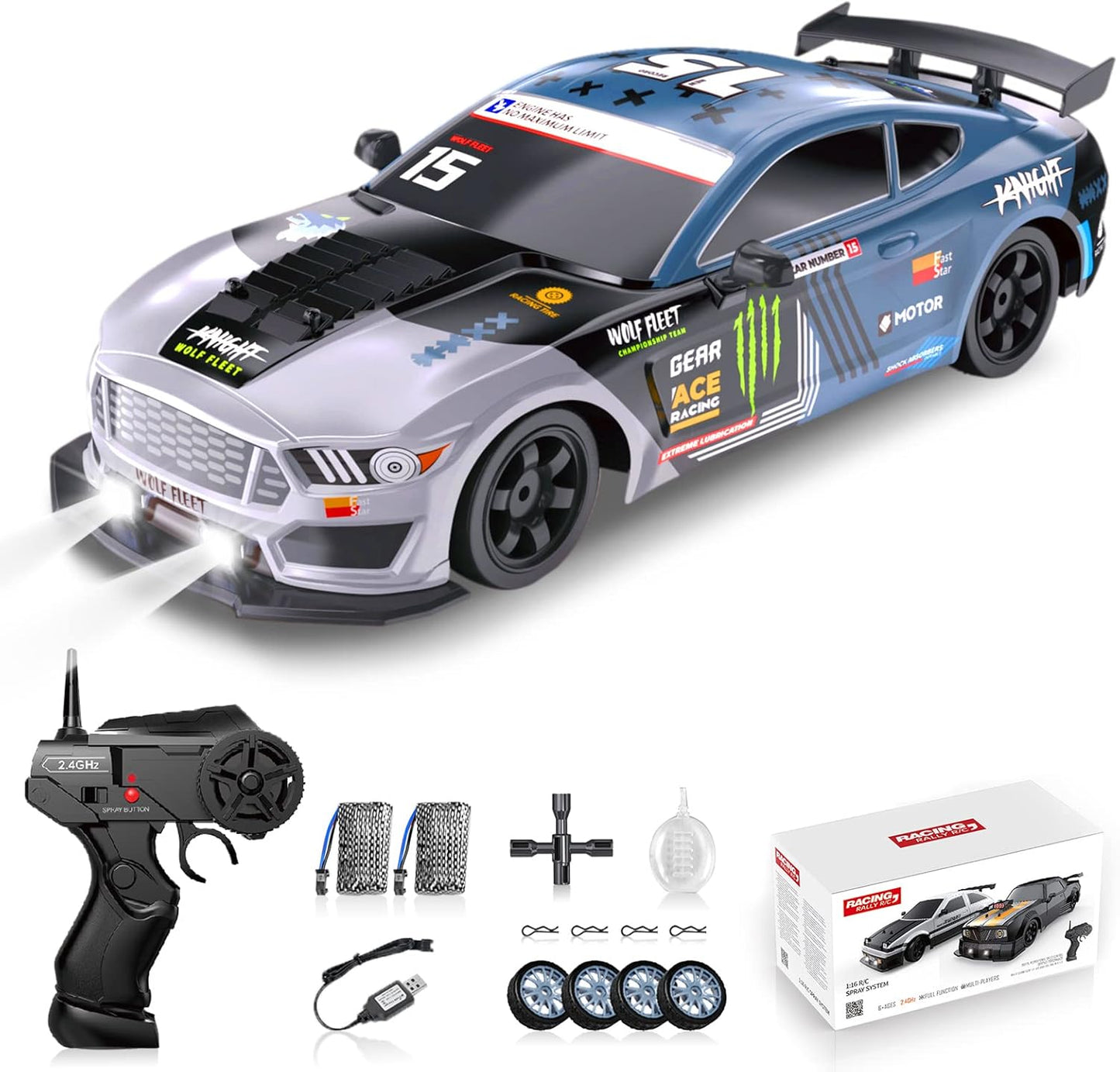 RC Drift Car 2.4GHz High Speed Remote Control Vehicle for Fun