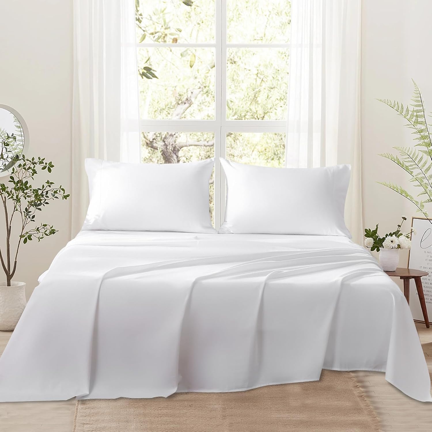 Luxurious 1000 Thread Count Egyptian Cotton Queen Sheets Set