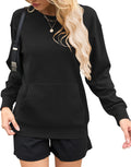 AUSELILY Womens Long Sleeve Sweatshirt Casual Crewneck Pullover up