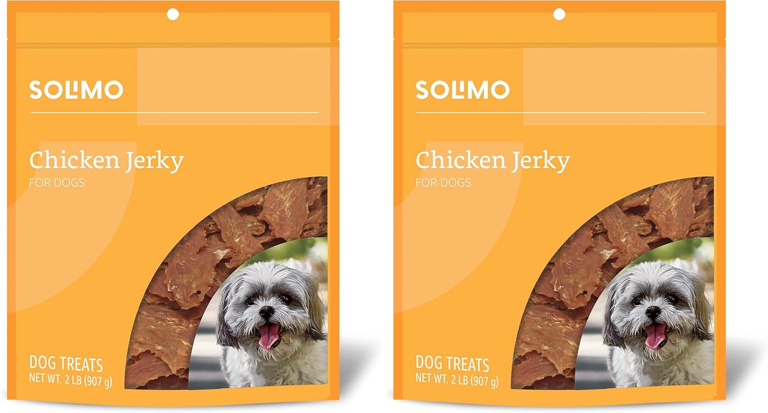 Solimo Chicken Jerky Dog Treats - Chewy & Delicious Snack