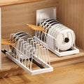 2 Pack Pots and Pans Organizer Under Cabinet Pull-Out Lid Holder