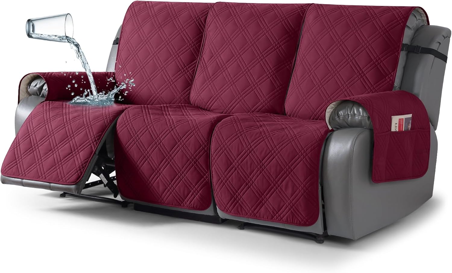 TAOCOCO Waterproof Recliner Sofa Covers for 3 Seater Couches