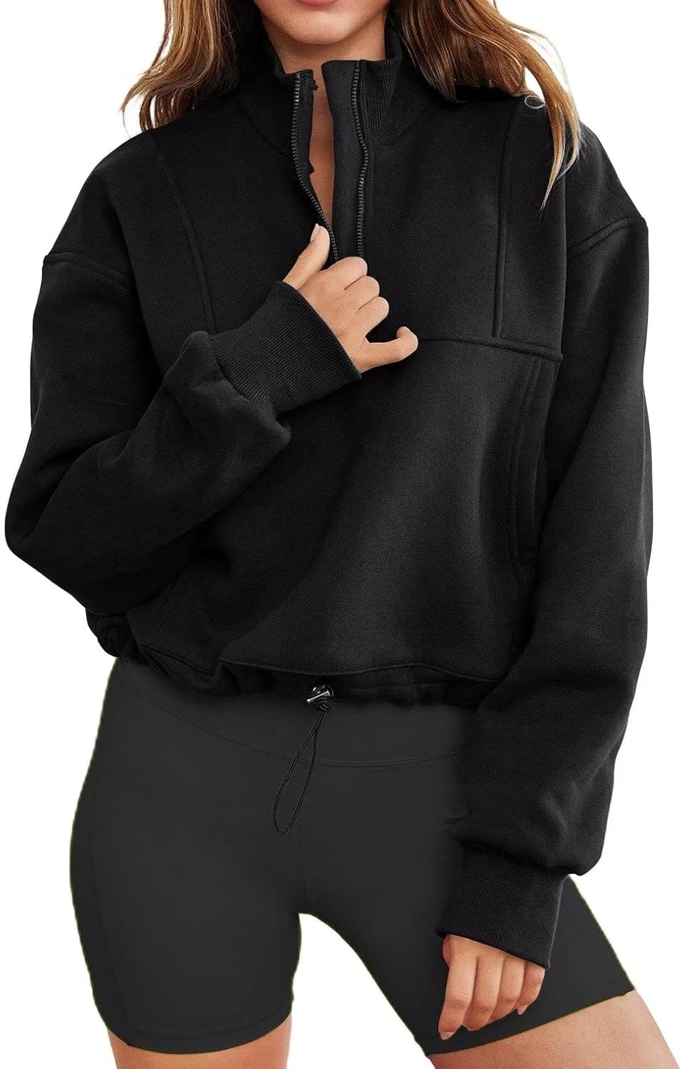 LEEDYA Womens Long Sleeve Half Zip Sweatshirts for Fall Fashion