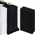 Black Cheesecloth Table Runner 12 Pack 10 ft - Rustic Boho Decor