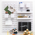 Wall-Mounted Pegboard Kit Large 25.2 in x 25.2 in White - Nail-Free