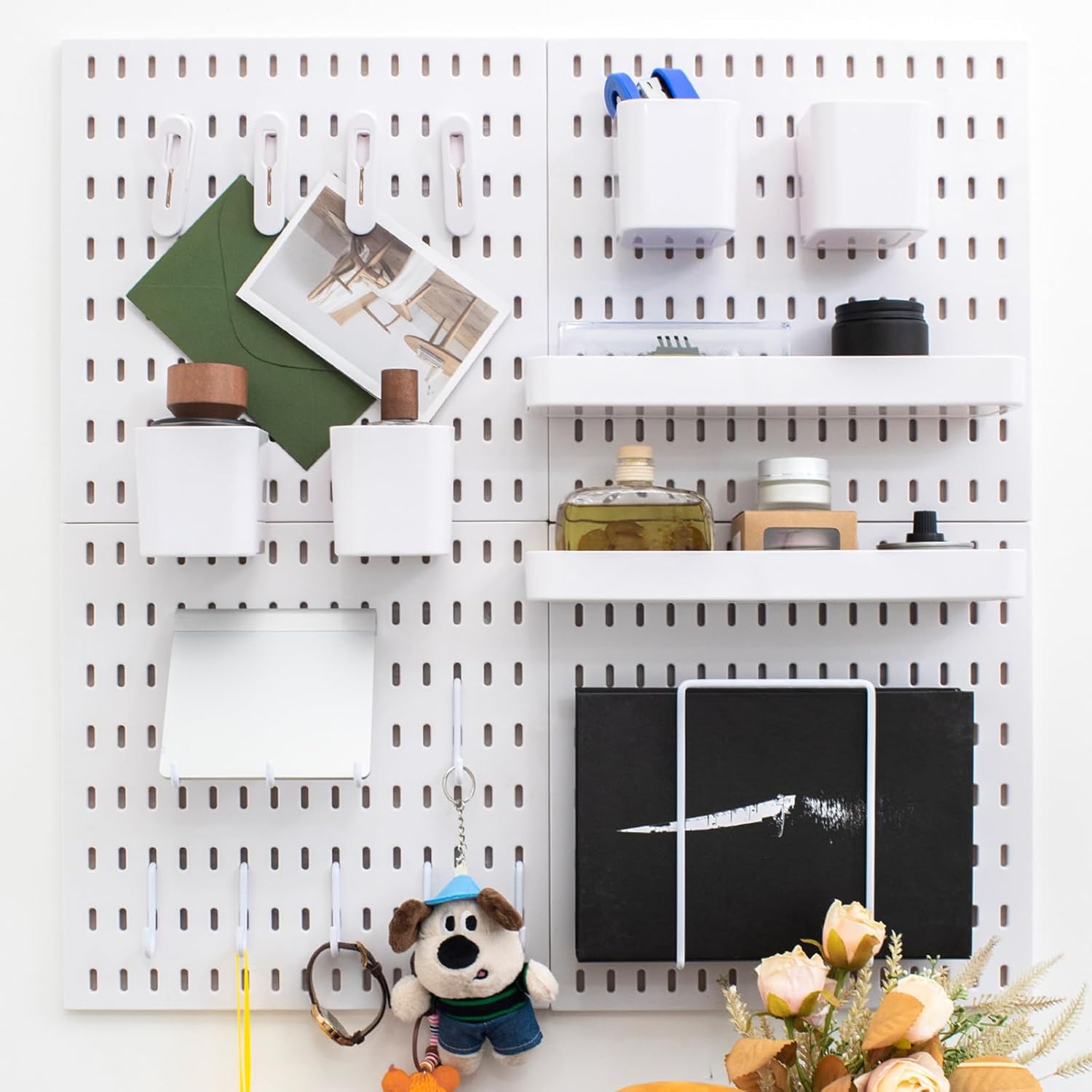 Wall-Mounted Pegboard Kit for Organizing Your Space Efficiently