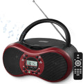 Bluetooth Portable CD Player Boombox with FM Radio for Music Lovers