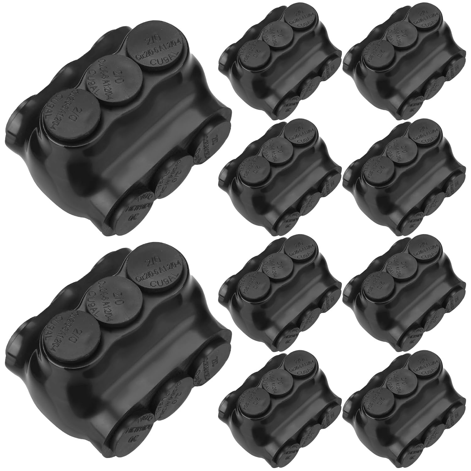 10 Pack Black Multi Cable Connector for Reliable Electrical Use