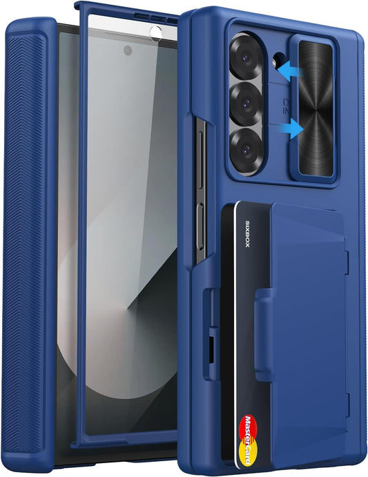 Samsung Galaxy Z Fold 6 Case with Card Holder & Hinge Protection