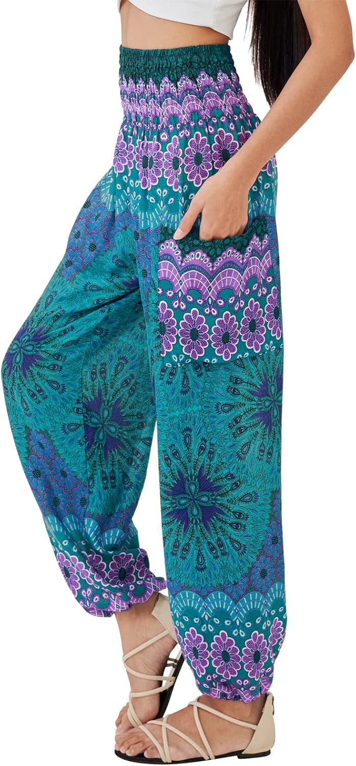 Boho Harem Yoga Pants - Comfy Womens Hippie Style