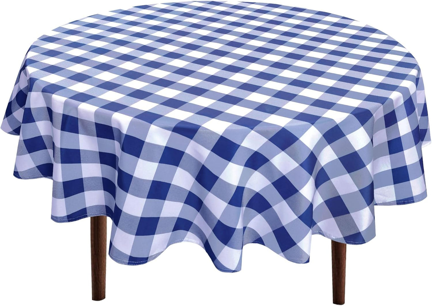 Hiasan Checkered Round Tablecloth 120 Inch for Every Occasion