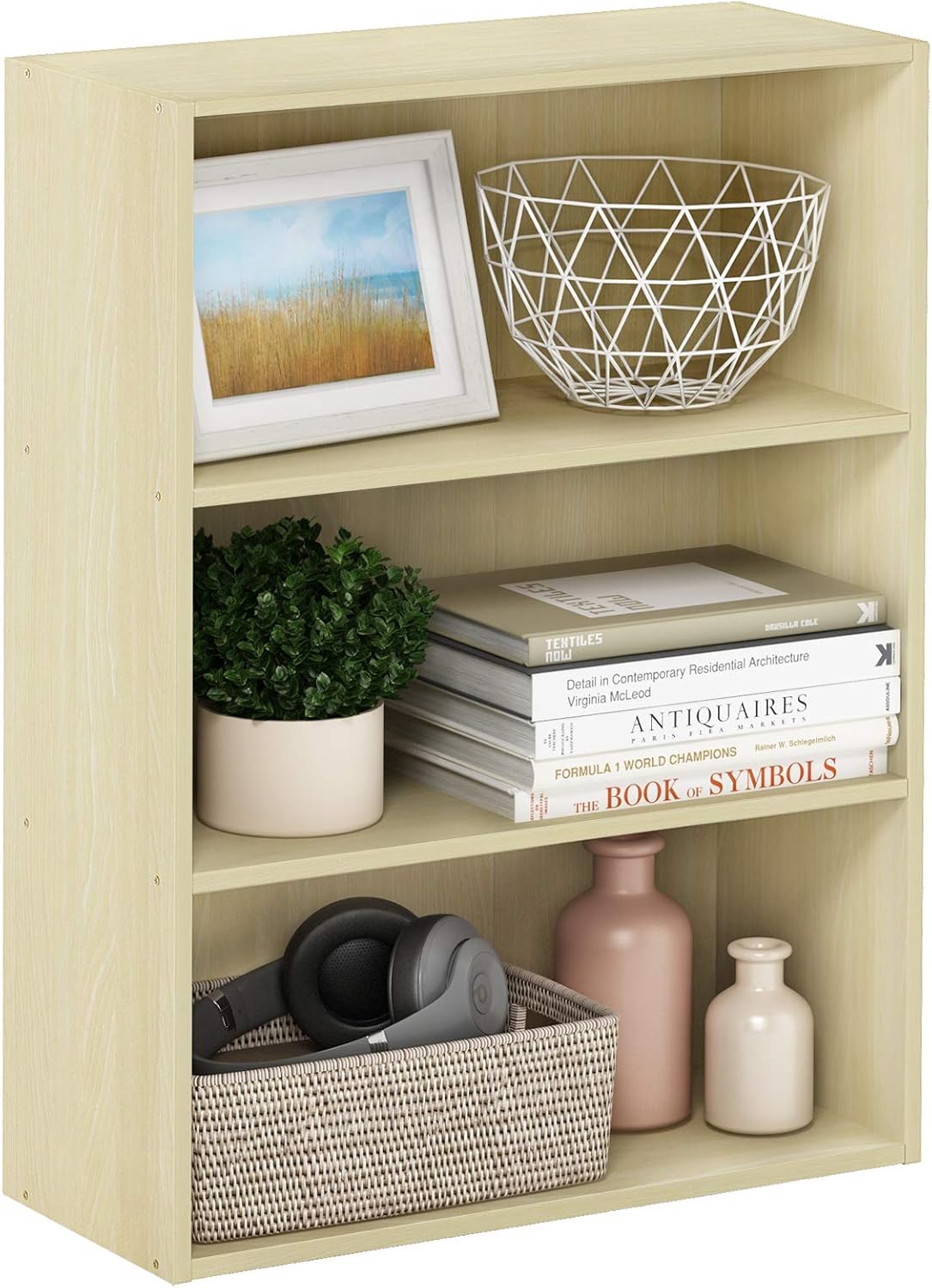Furinno PASIR 3-Tier Bookshelf for Living Room and Office