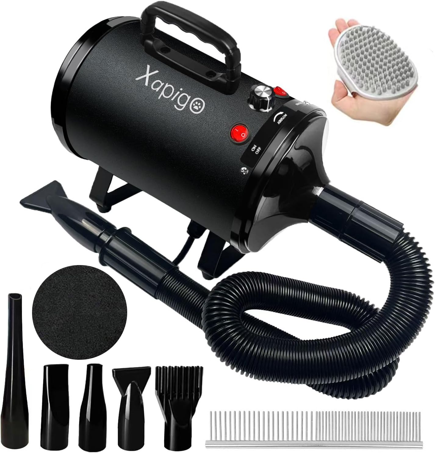 Xapigo Dog Dryer: Professional Speed & Temp Control