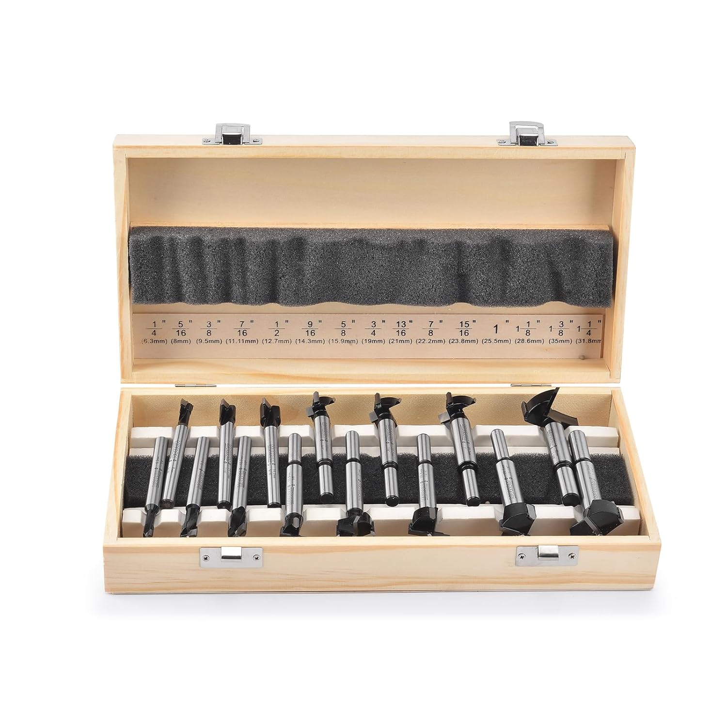 Mollom Carbide Forstner Drill Bit Set 15 Pieces for Woodworking