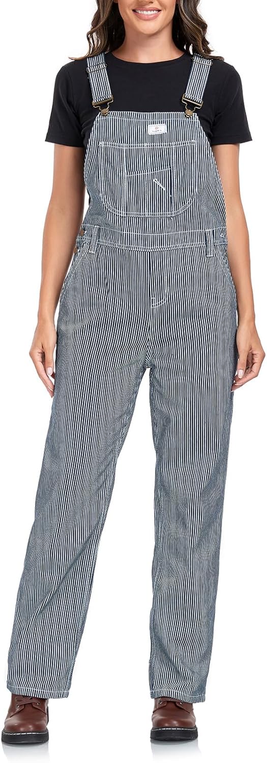 HISEA Women's Denim Bib Overalls for Work and Casual Wear