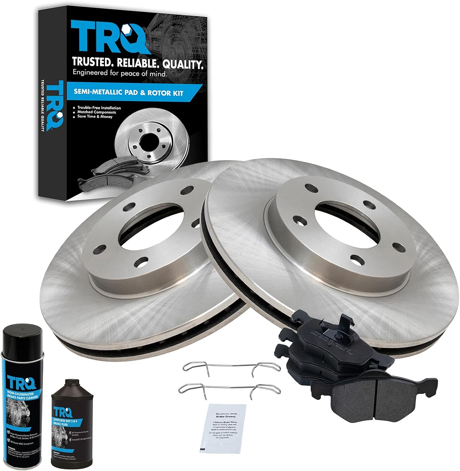 TRQ Front Brake Pad & Rotor Kit for 2001-2007 Ford Escape