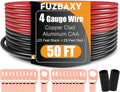 4 Gauge Wire 25ft Black + 25ft Red CCA Power/Ground Kit - Reliable