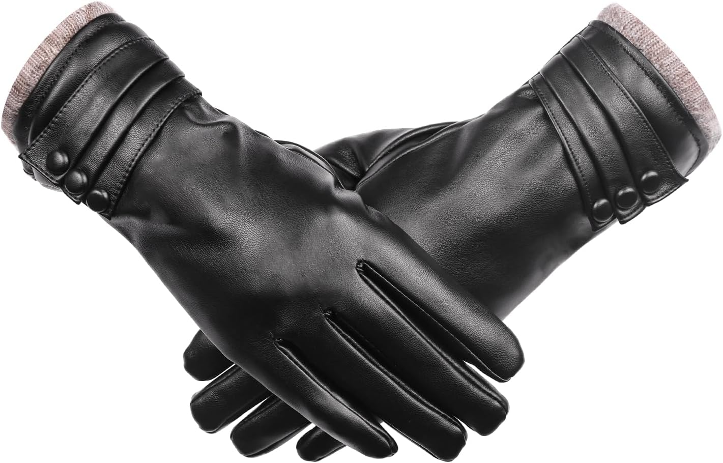 Yafeite Women's Touch Screen Leather Gloves