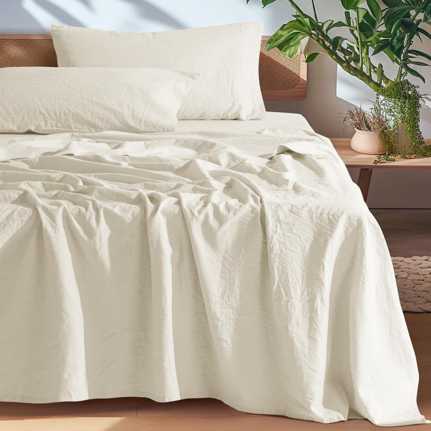 100% French Pure Linen King Size Sheets for Ultimate Comfort