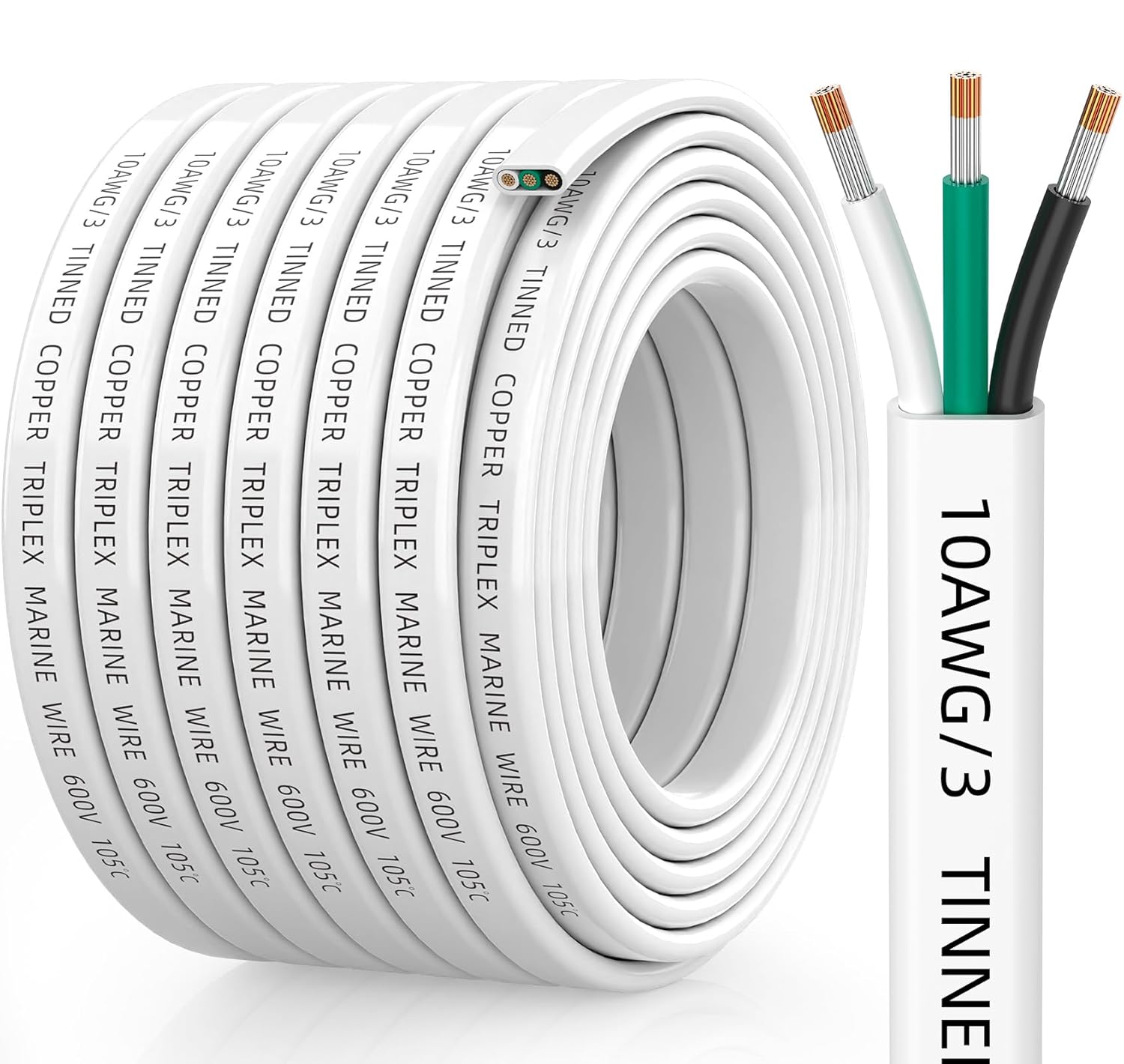 10 Gauge Marine Wire for Boats, RVs, Solar, and More