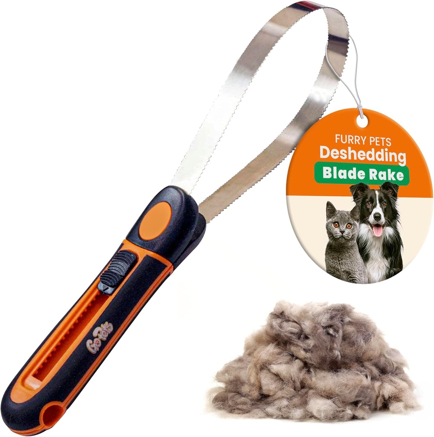 GoPets Deshedding Blade Rake for Efficient Pet Grooming