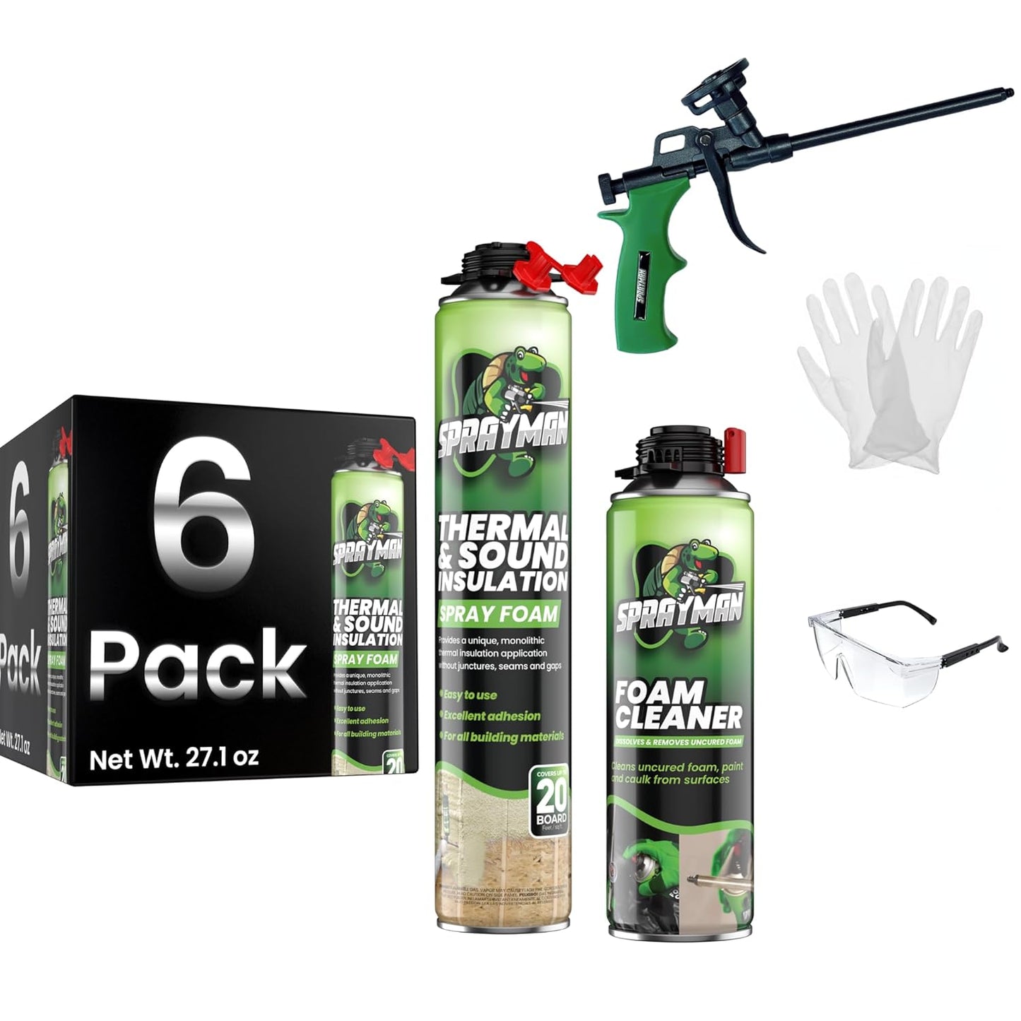 Spray Foam Insulation Kit for Thermal & Acoustic Protection