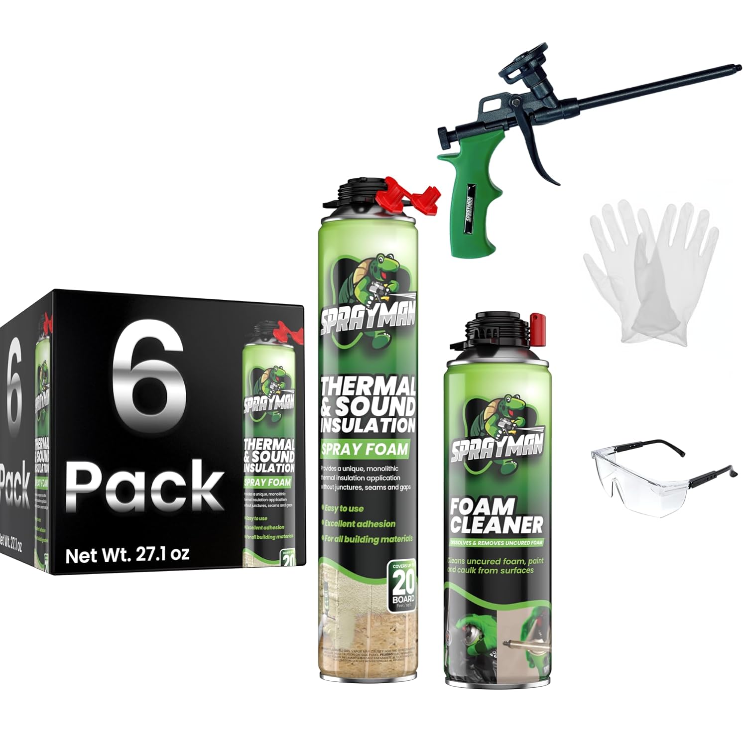 Spray Foam Insulation Kit for Thermal & Acoustic Protection