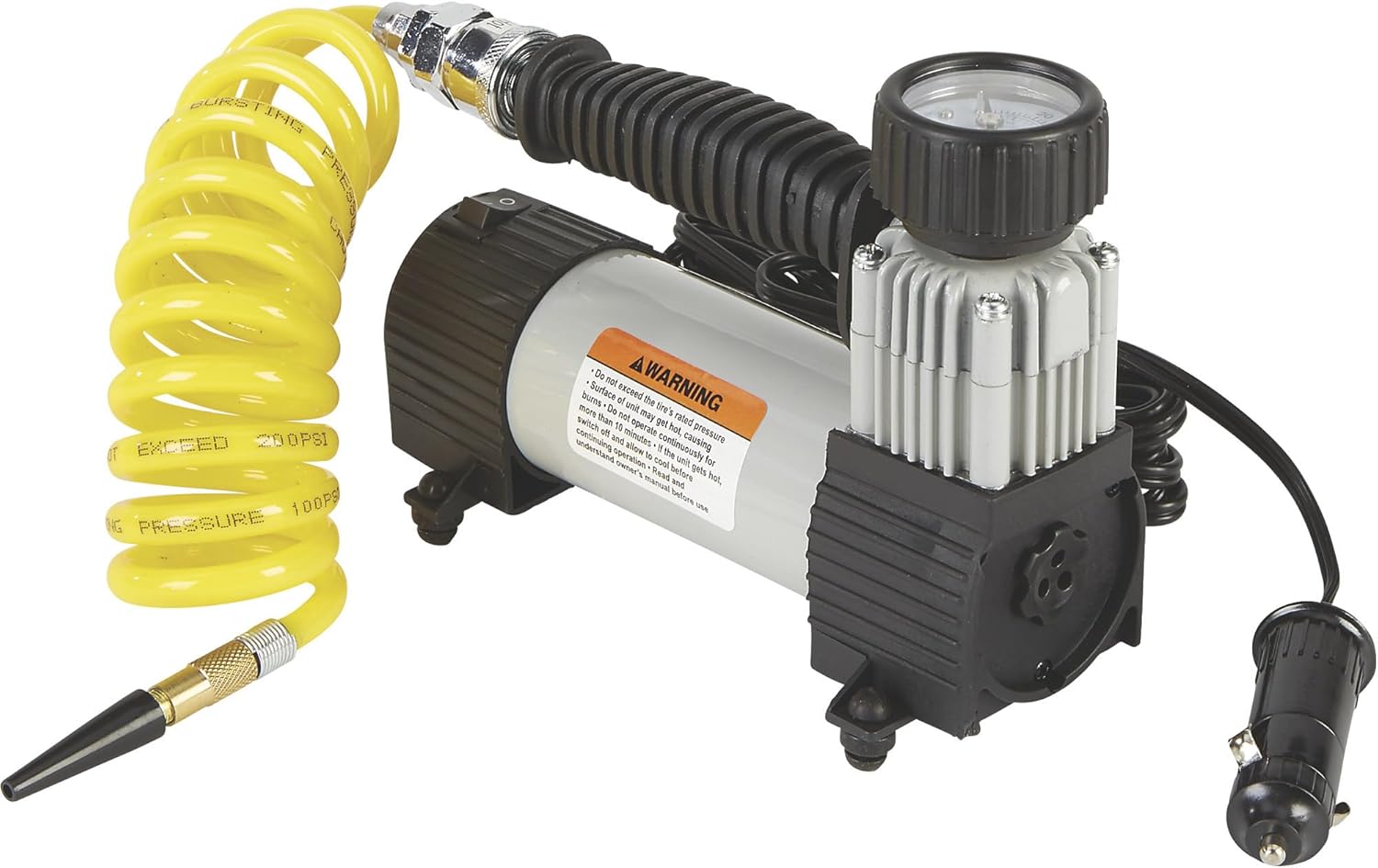 Klutch 12V Portable Tire Inflator - Inflate with Ease!