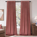 Velvet Room Darkening Curtains 96 in Dry Rose - Thermal Insulated