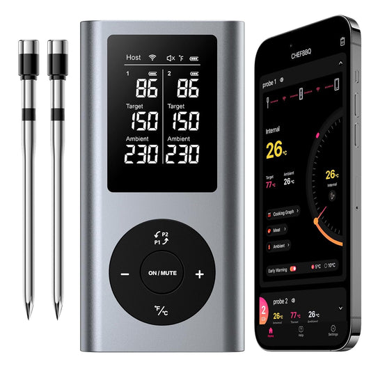 800FT Wireless Meat Thermometer - Remote Monitoring
