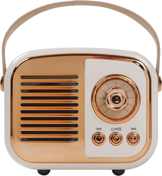 Retro Vintage Bluetooth Speaker - TWS Pairing, Beige