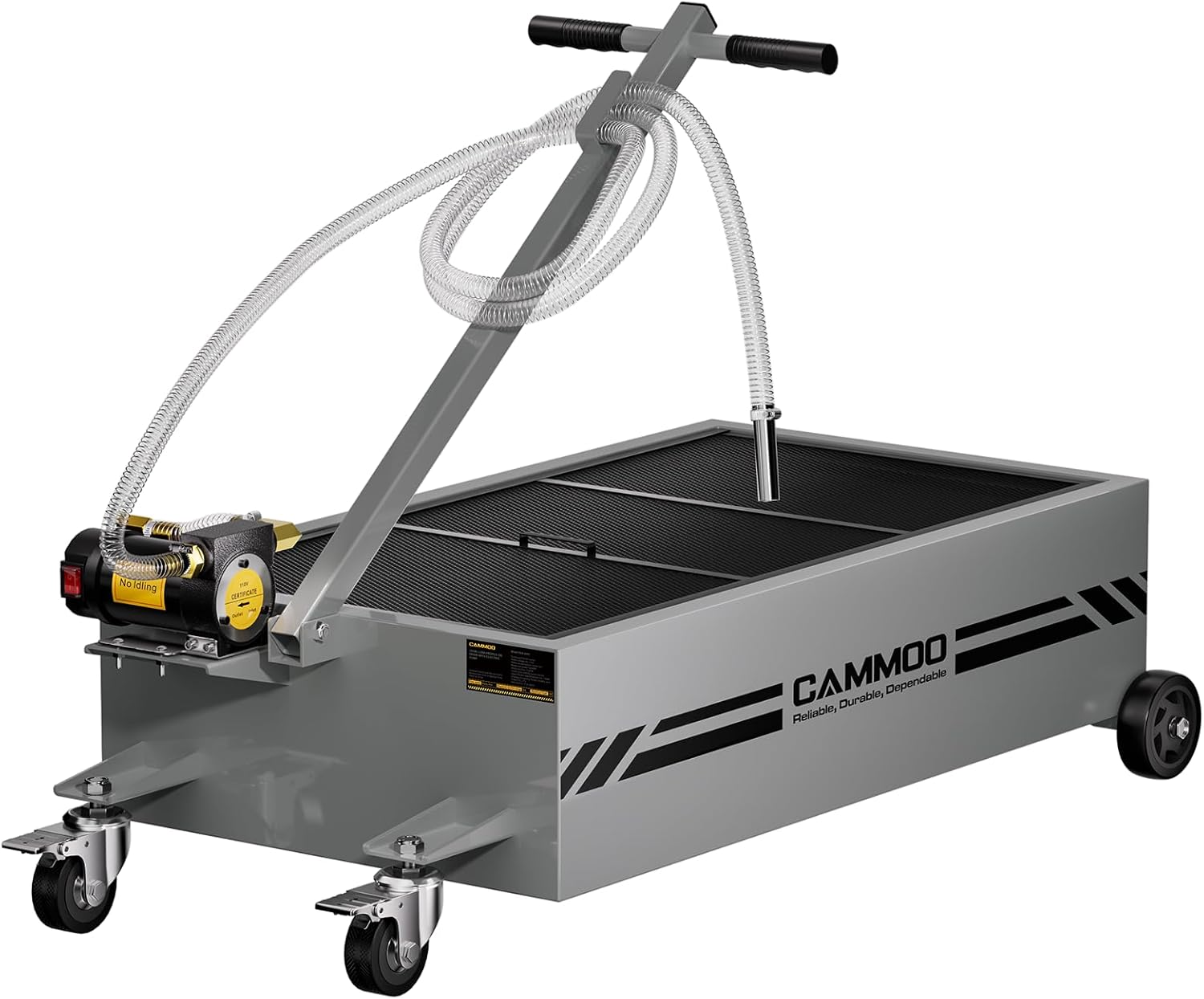 25 Gal Electric Oil Drain Pan with High-Flow Pump and Hose