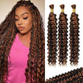 12A P4/30 Dark and Light Brown Deep Wave Braiding Hair - 14in 3